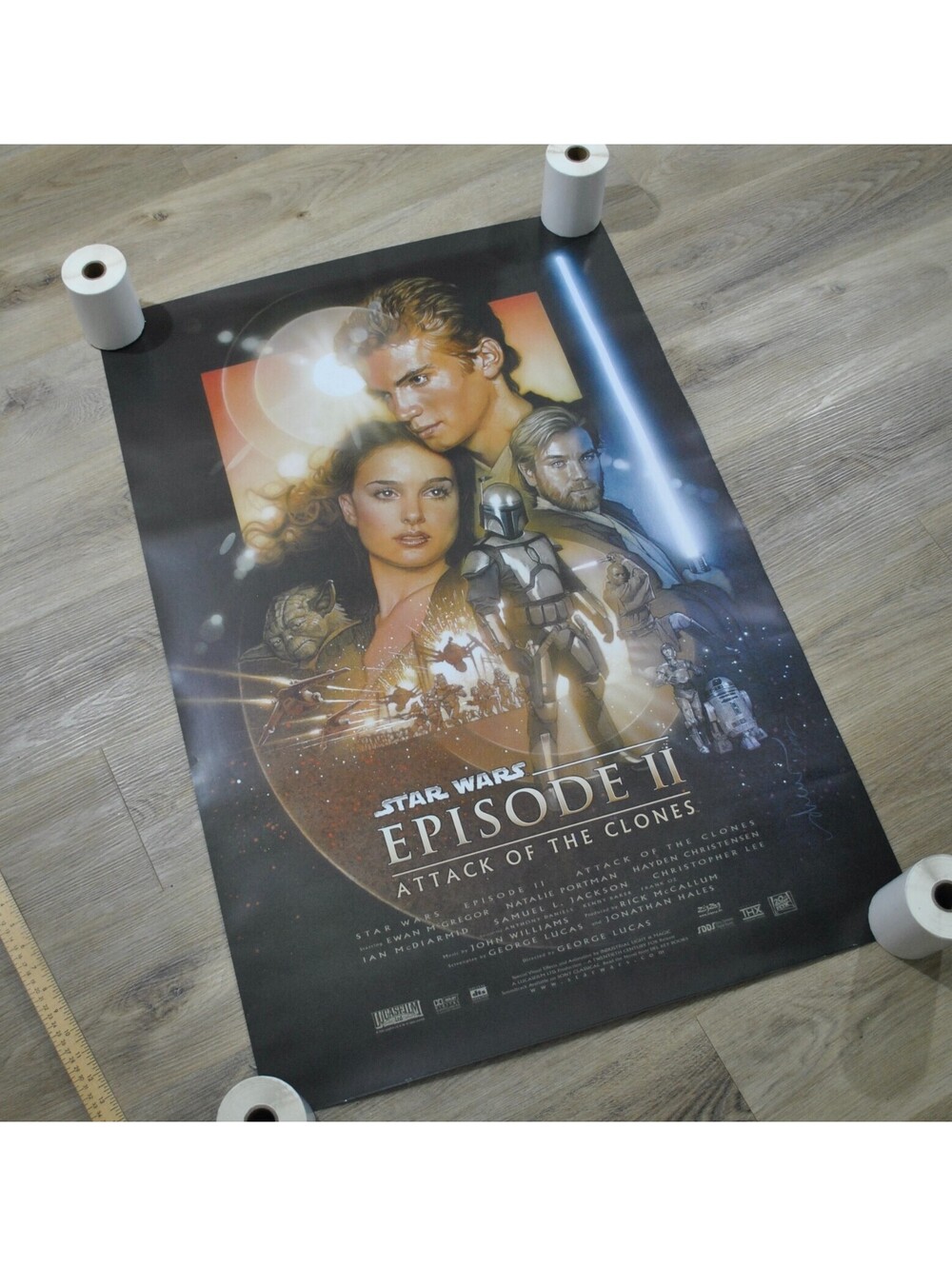 Star Wars Episode II Attack of The Clones Skywalker Movie Film Poster Decor Sign
